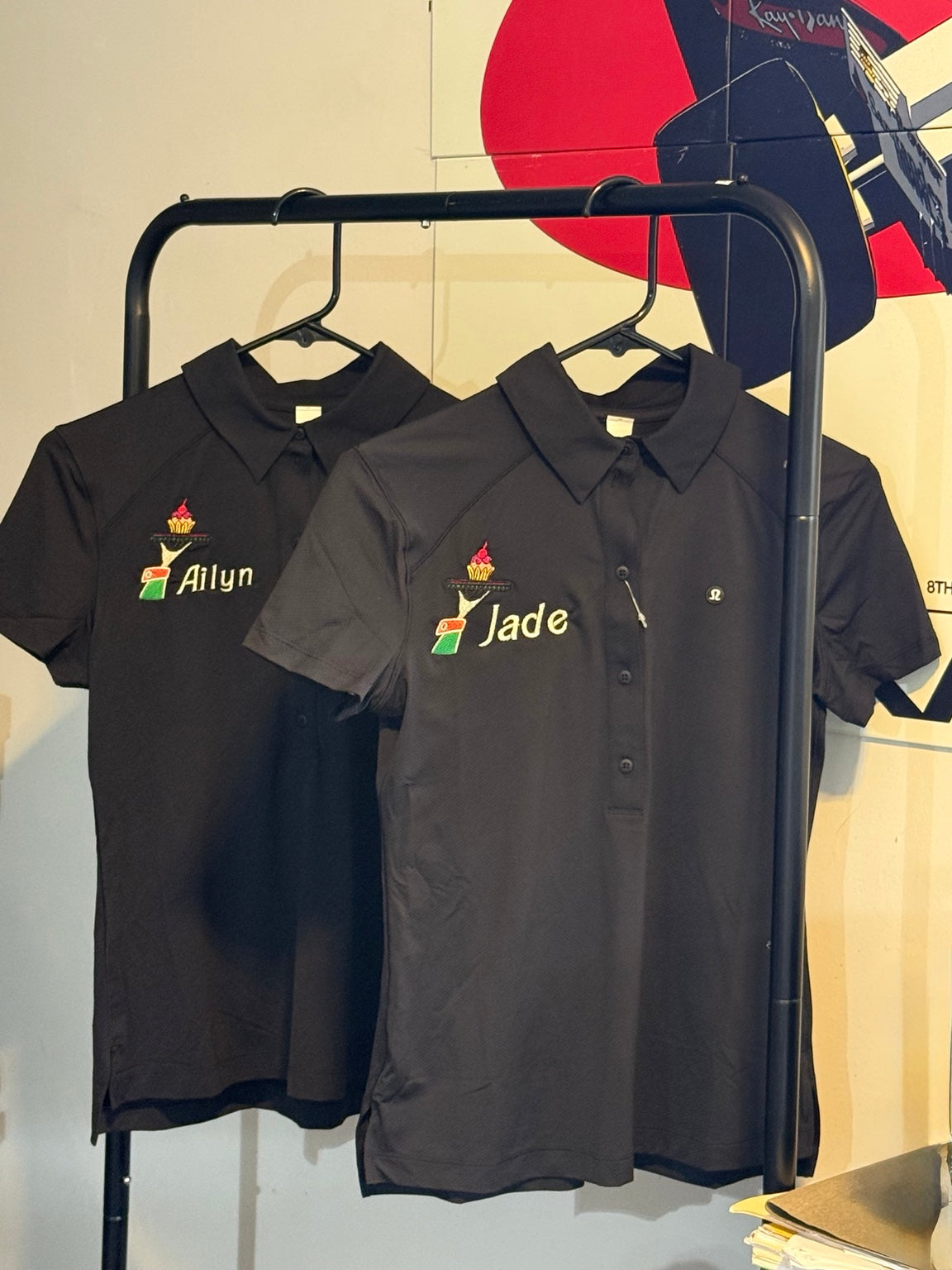 Custom embroidered team polos