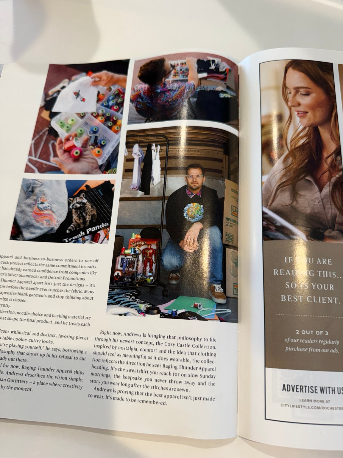 Raging Thunder Apparel City Lifestyle magazine feature