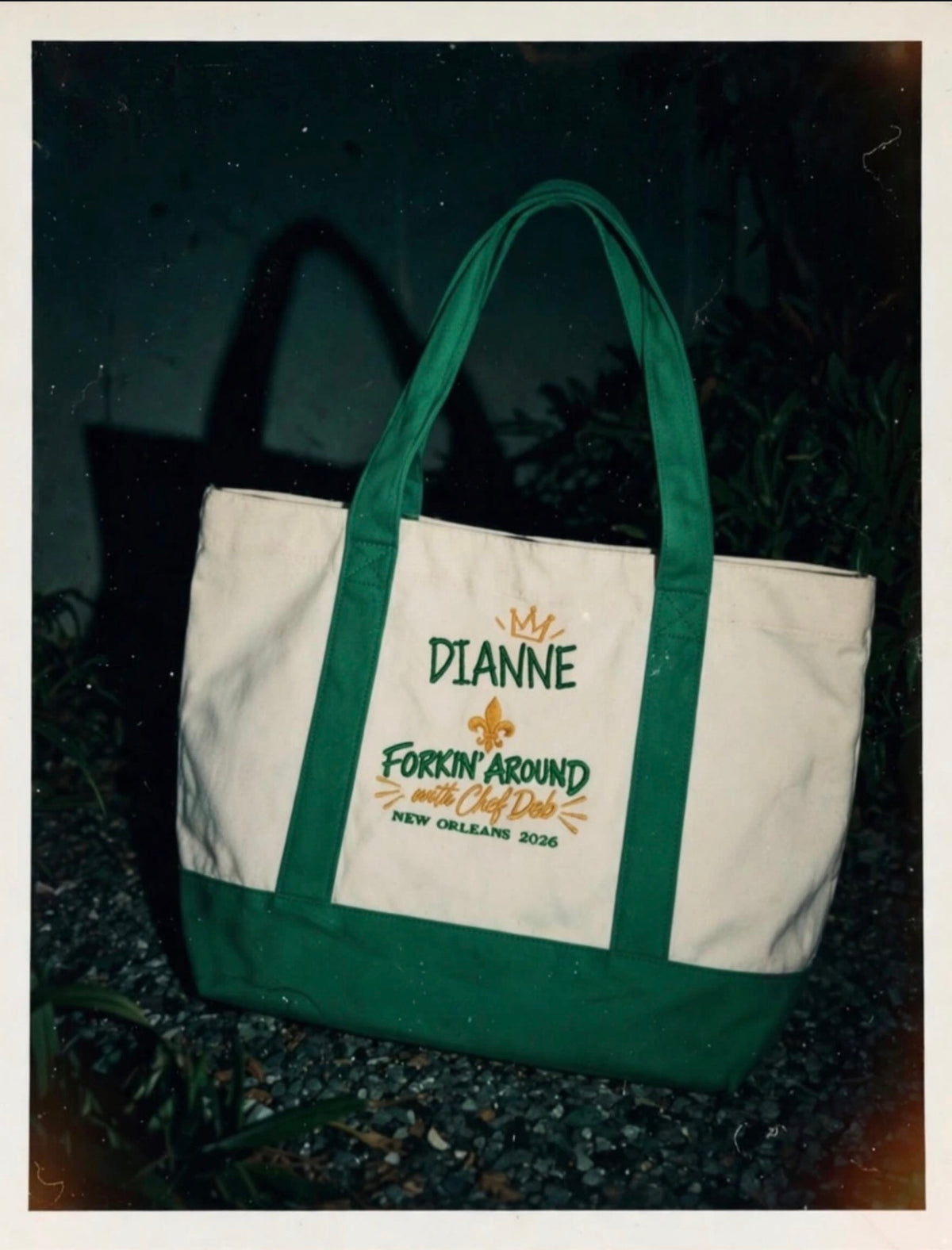Personalized New Orleans embroidered tote bag